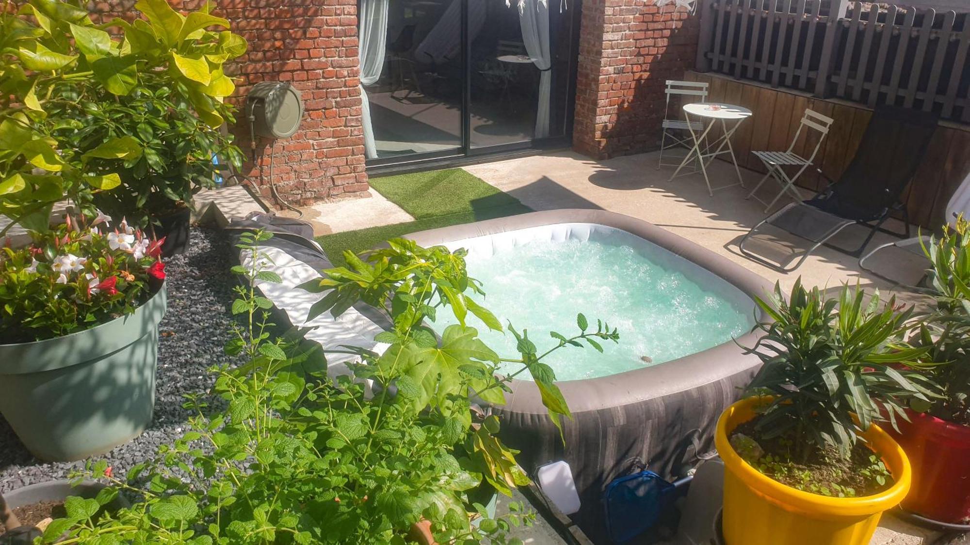 Gary Suite - Studio Cosy, Spa Et Jardin Privatif A 4 Min De Cambrai Awoingt Eksteriør billede