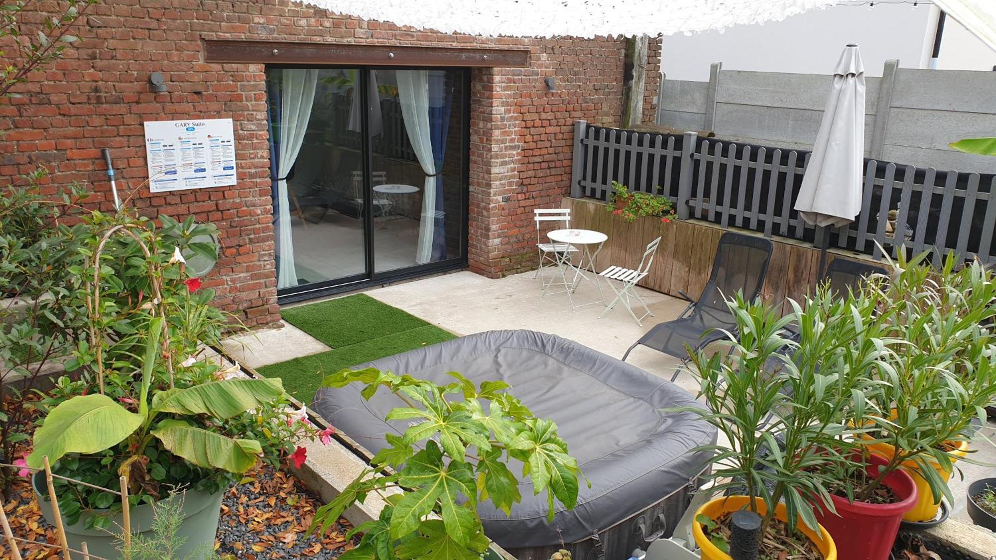 Gary Suite - Studio Cosy, Spa Et Jardin Privatif A 4 Min De Cambrai Awoingt Eksteriør billede